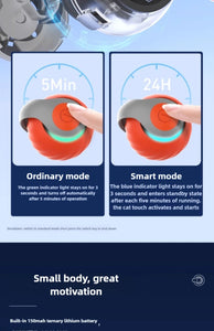 🐾 Speedy Tail 2.0 – Interaktiver elektrischer Rollball mit aufregendem Schwanz – Intelligentes Katzenspielzeug für drinnen und draußen 🎉🐱